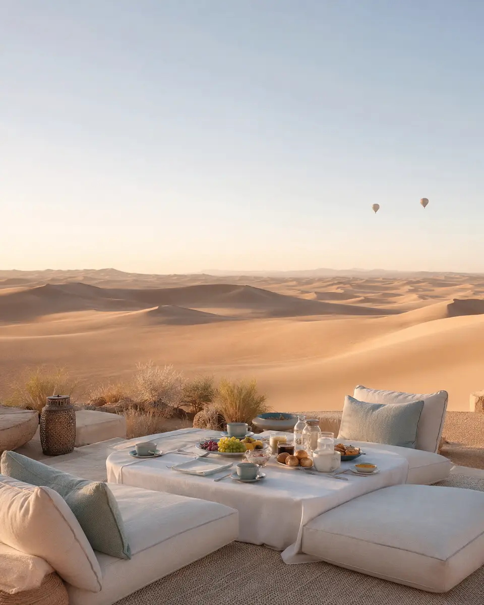 Private breakfast experience in the desert
